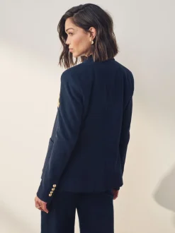 Lauren marineblauw - Lauren Ralph Lauren Anfisa Bullion Jacquard Blazer