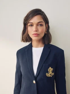 Lauren marineblauw - Lauren Ralph Lauren Anfisa Bullion Jacquard Blazer