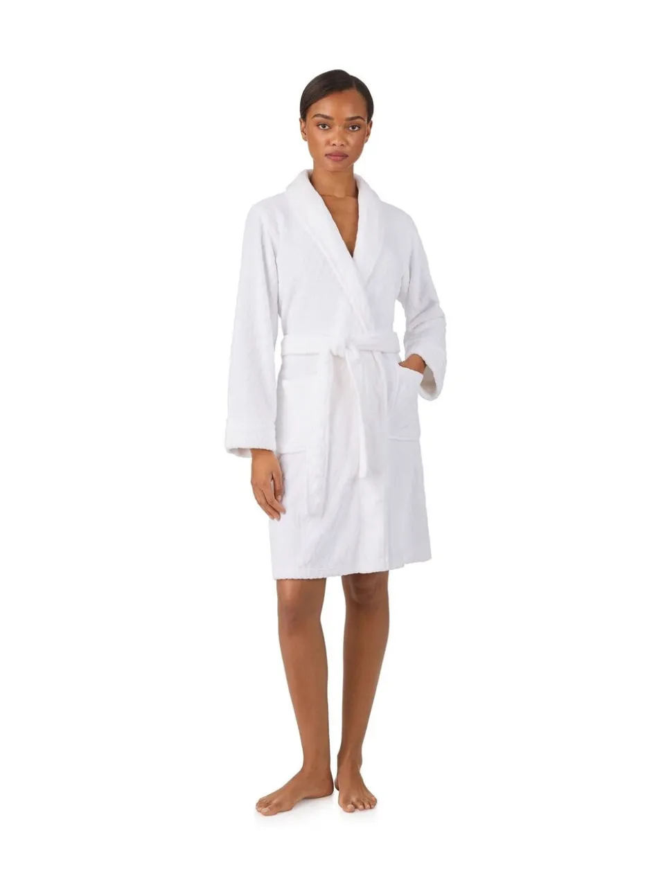 Lauren Ralph Lauren Chenille So Soft L/S Shawl Collar Short Robe