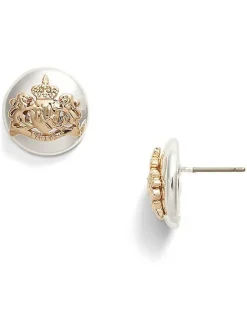 Lauren Ralph Lauren Gold Tone Crest Stud Earrings