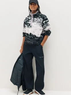 Lavendelpaars - Columbia Helvetia™ II Cropped fleece met print en halve drukknoopsluiting