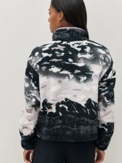 Lavendelpaars - Columbia Helvetia™ II Cropped fleece met print en halve drukknoopsluiting