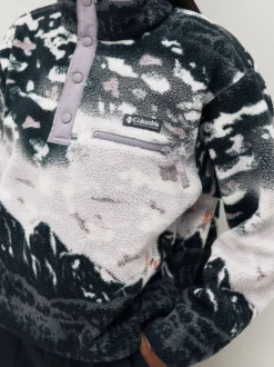 Lavendelpaars - Columbia Helvetia™ II Cropped fleece met print en halve drukknoopsluiting