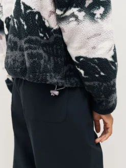 Lavendelpaars - Columbia Helvetia™ II Cropped fleece met print en halve drukknoopsluiting