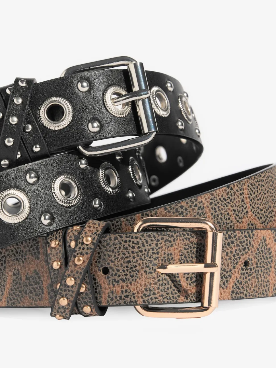 Leopard Print and Studded - Lipsy Belts 2 Pack