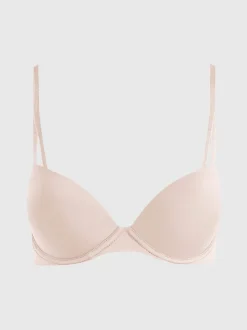 Licht beige - Calvin Klein - Verleidelijke comfortabel licht liftende demi-beha
