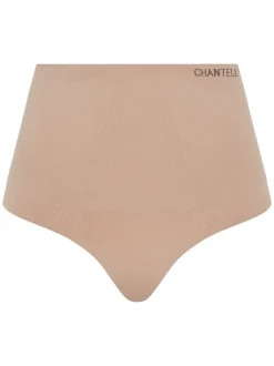 Licht beige - Chantelle gladde comfortabele licht-vormgevende slip met hoge taille