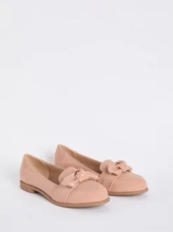 Licht beige - Friends Like These Comfort Bow Faux Leather Patent Loafers