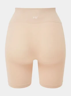 Licht beige - Heist - Contour vormgevende naadloze short met hoge taille