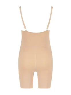 Licht beige - Hunkemoller naadloze vormgevende dij-slanker shapewear 100% katoenen bodysuit
