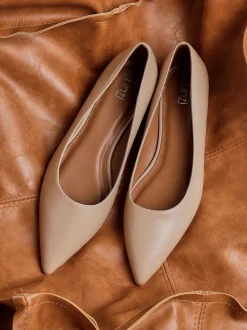 Licht beige - Linzi Orian Pointed Toe Ballet Flats