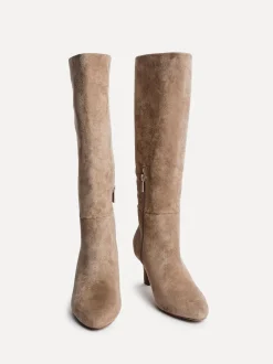 Licht beige - Linzi Rush Pointed Toe High Leg Stiletto Boots
