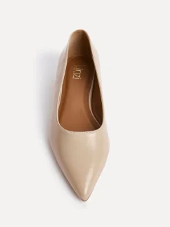 Licht beige - Linzi Wide Fit Compete Pointed Toe Ballet Flat Shoes