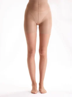 Licht beige - Pretty Polly Bodyshaping Sheet Longline Tights 20 Denier 2 Pack