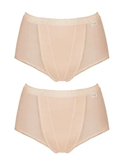 Licht beige - Sloggi set van 2 buikcorrigerende slips