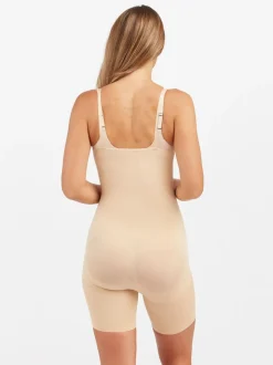 Licht beige - SPANXsculpt™ Naadloze Power bodysuit met open buste tot halverwege de dij