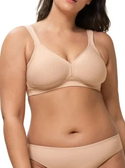 Licht beige - Triumph - Modern zachte katoenen beha zonder beugel