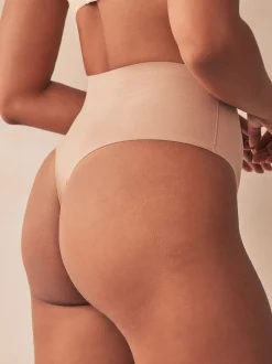 Licht beige - Vormgevend slipje met buikcorrectie van premium katoenmix