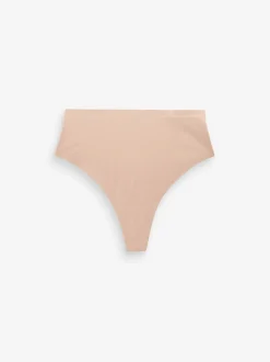 Licht beige - Vormgevend slipje met buikcorrectie van premium katoenmix