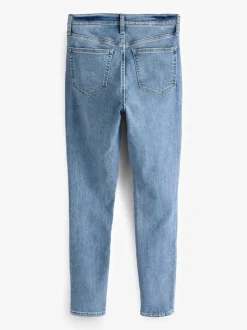Lichtblauw - Gap echte stretch skinny jeans met hoge taille