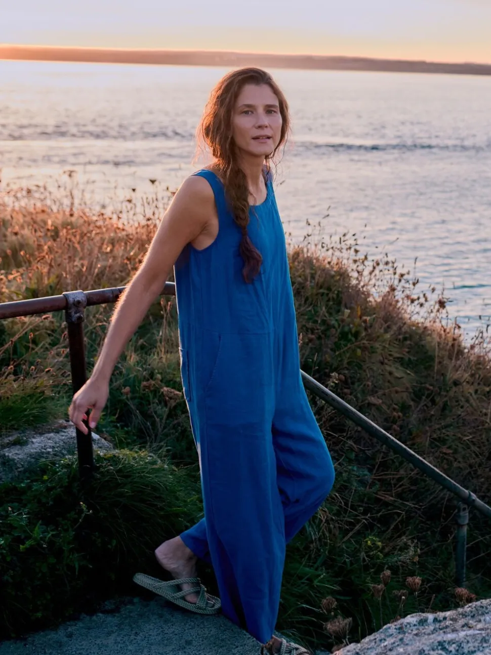 Lichtblauw - Seasalt Cornwall - Salt Air - 100% linnen jumpsuit