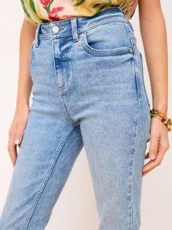 Lichtblauw - Superzachte slim-fit jeans