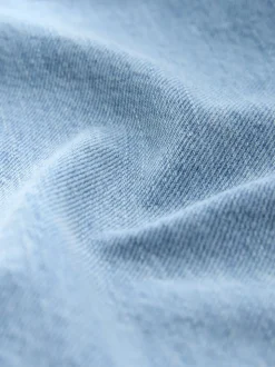 Lichtblauw - Zwangerschapsjeans met wijde pijpen van 100% katoen