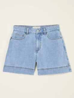 Lichtblauw vintage - FatFace 100% katoenen denim shorts