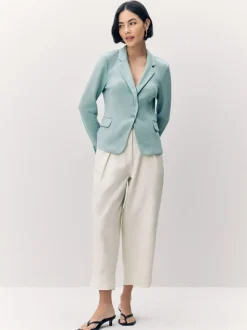 Lichtblauwgroen - Vero Moda blazer met aansluitende pasvorm