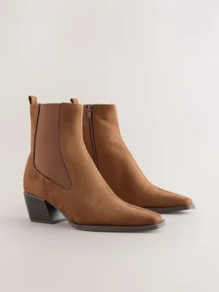 Lichtbruin - Chelsea-stijl western cowboy Boots