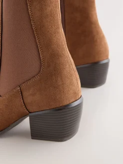 Lichtbruin - Chelsea-stijl western cowboy Boots