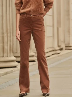 Lichtbruin - Corduroy boot cut broek