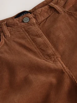 Lichtbruin - Corduroy broek met wijde pijpen