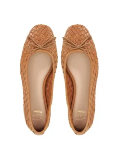 Lichtbruin - Dune London Heat Woven Ballerina Shoes