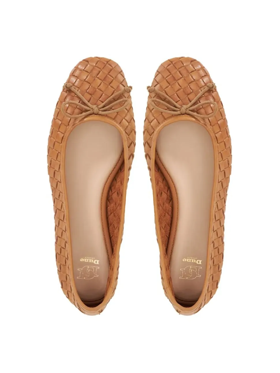 Lichtbruin - Dune London Heat Woven Ballerina Shoes