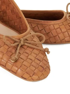 Lichtbruin - Dune London Heat Woven Ballerina Shoes