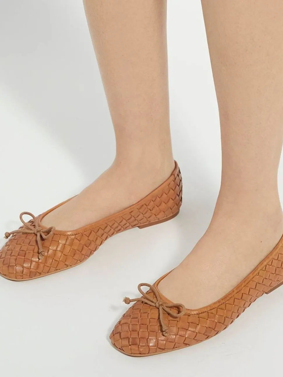 Lichtbruin - Dune London Heat Woven Ballerina Shoes
