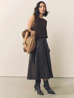 Lichtbruin - Faux Suede Weave Shoulder Bag