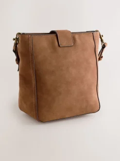 Lichtbruin - Gestructureerde Messenger-tas