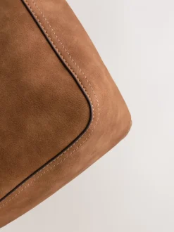Lichtbruin - Gestructureerde Messenger-tas