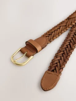 Lichtbruin - Hand Plaited Leather Belt