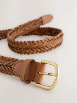 Lichtbruin - Hand Plaited Leather Belt