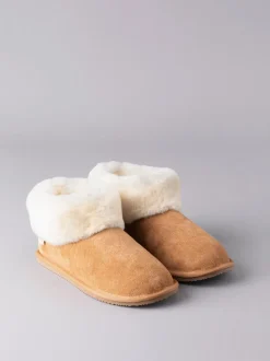 Lichtbruin - Lakeland Leather - Pantoffellaarsjes van schapenvacht voor dames
