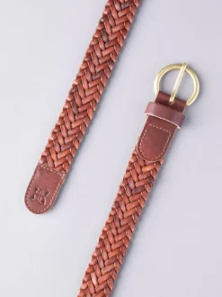 Lichtbruin - Lakeland Leather Waverton gevlochten riem