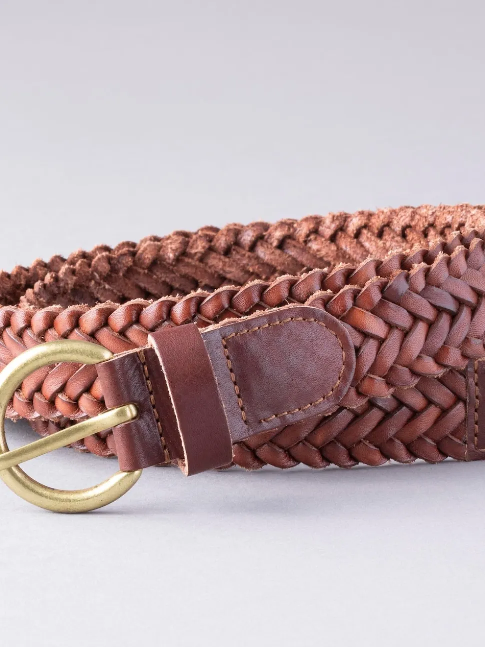 Lichtbruin - Lakeland Leather Waverton gevlochten riem