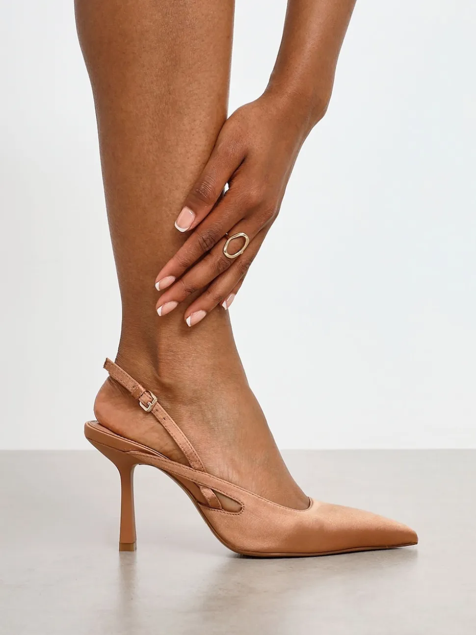 Lichtbruin - Linzi Rhea Slingback hakken