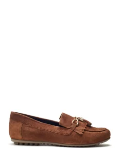 Lichtbruin - Moda in Pelle Essana Chain And Tassel Detail Moccasins