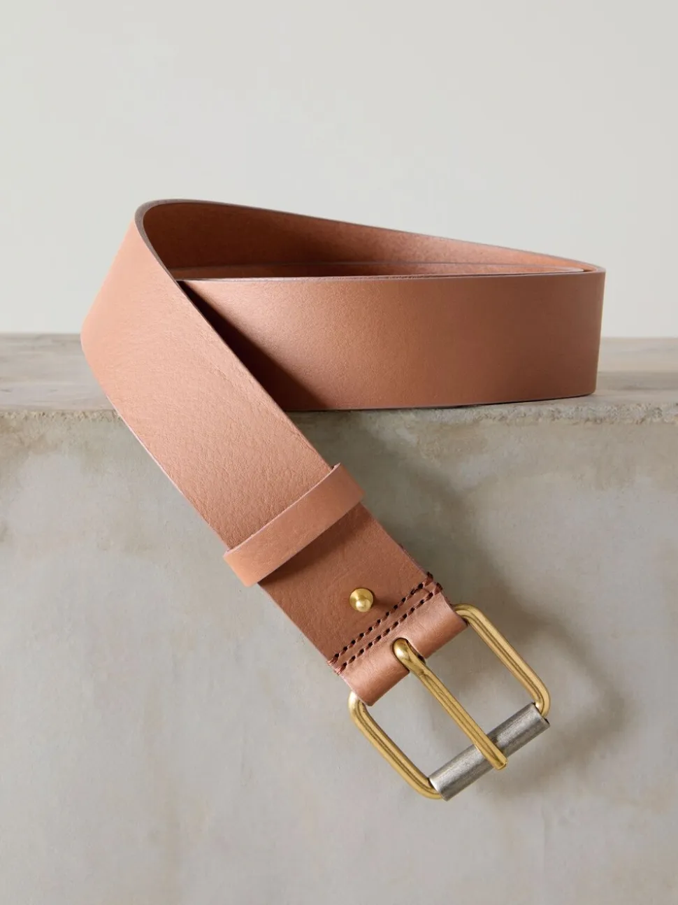 Lichtbruin - N. Premium casual leren riem van Italiaans fabricaat
