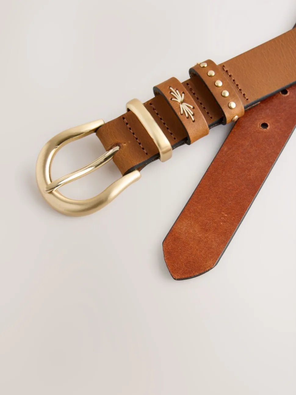 Lichtbruin - Regular Western Leather Belt