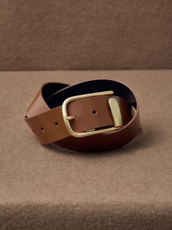 Lichtbruin - Reiss Iyla leren riem met halve gesp